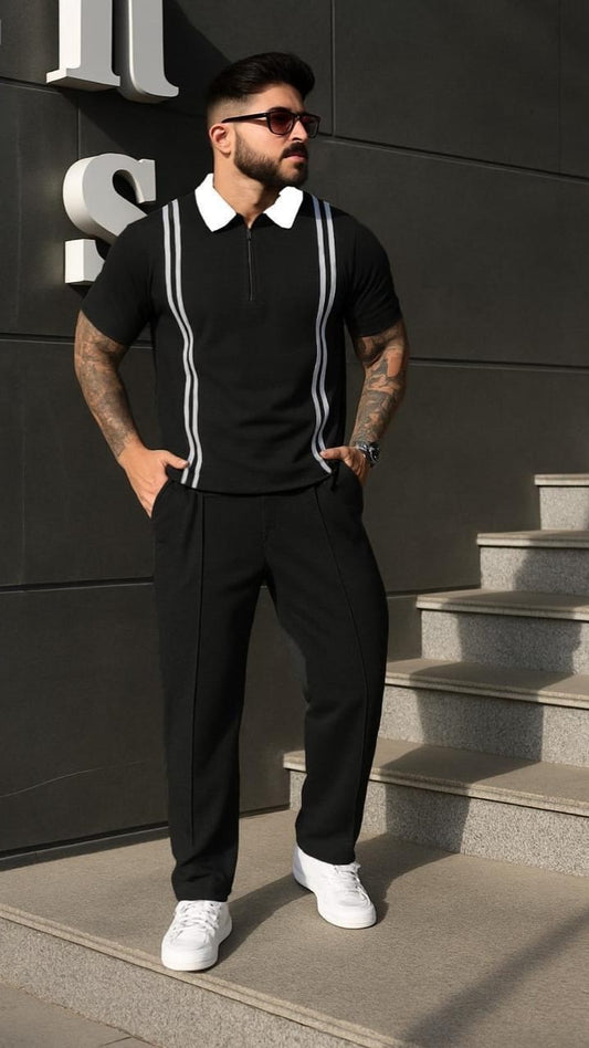 Zip Stripe style track suit